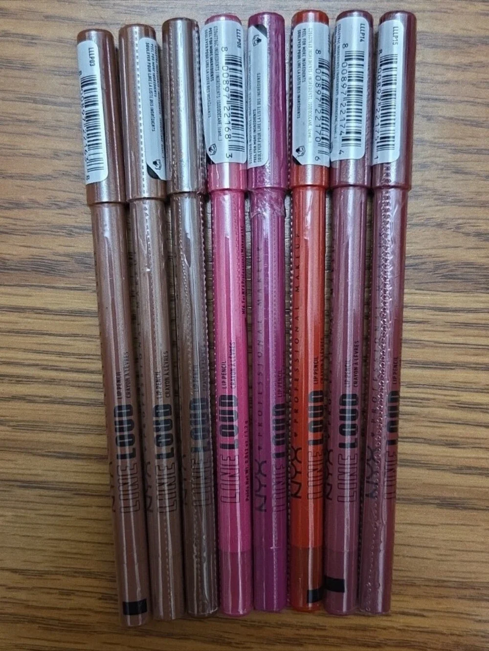 8 NEW NYX Professional Makeup Line Loud Longwear Lip Liner Bundle